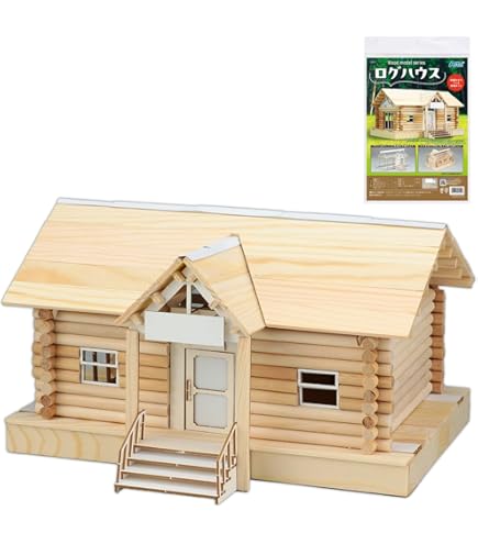 ウッディジョー  灯2 ログハウス 森の家 木製模型 g6bh9ry Amazon | ウッディジョー(Woody JOE) 灯2 ログハウス 森の家 木製模型