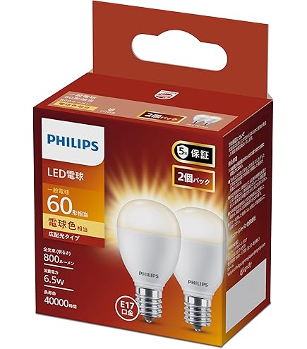 Amazon.co.jp: 【E17】アイリスオーヤマ LED電球 60W形相当 電球色