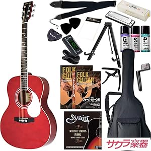 HONEY BEE ハニービー アコースティックギター フォークギタータイプ F-15/CRD 初心者入門16点セット