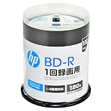 ヒューレット・パッカード(HP) 1回録画用 ブルーレイディスク BD-R 25GB 100枚パック インクジェットプリンタ対応 ホワイト 片面1層 1-4倍速 VBR130YP100SH1