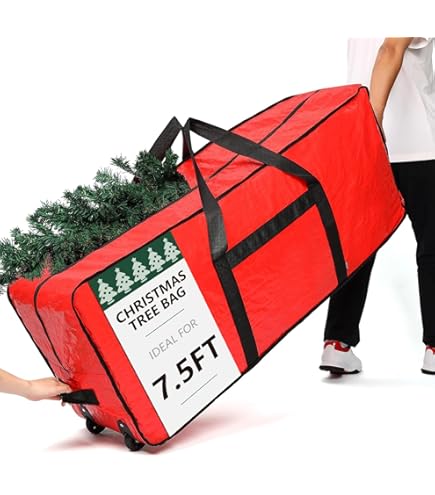 feet 赤 収納バッグ付き Amazon.co.jp: 高耐久クリスマスツリー収納バッグ 7.5フィート