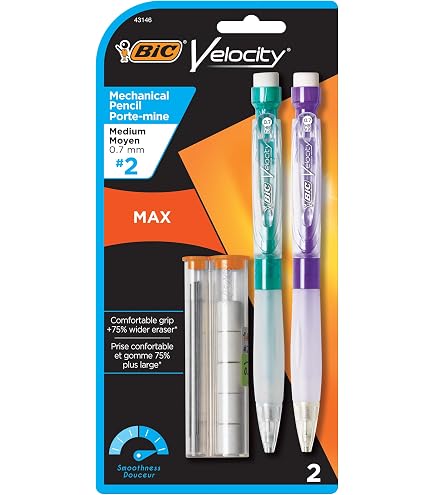 BIC Velocity Druckbleistift 0.7 Mm – 30er Pack, Mit Radierer, Für Dunkles & Glattes Schreiben
