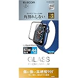エレコム(ELECOM) Apple Watch (アップルウォッチ) ガラスフィルム 44mm [Apple Watch SE2 SE 6 5 4 対応] フルカバー フレーム付き 指紋防止 ブラック AW-20MFLGFRBK