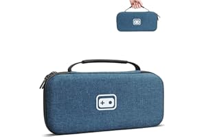 Switch2 ケース 高密度EVA防水 耐衝撃 ハードシェル スイッチ 2 ケース ゲームカード12枚収納 兼容Switch/有機ELモデル 収納バッグ ポーチ コンパクト 軽量 全面保護 保護カバー ポータブル 持ち運び 旅行 (ブルー)