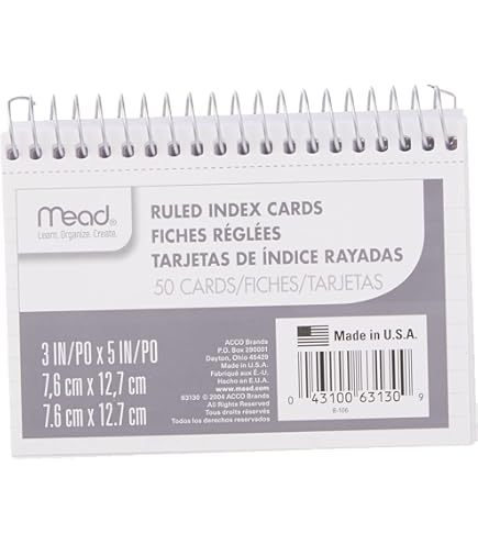 Amazon.co.jp: Oxford インデックスカードバインダー 仕切り付き 3