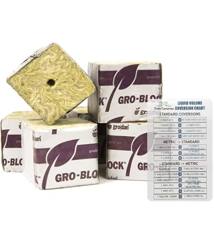 Grodan Rockwool Cubes - 98 Hydrokultur-Stecker Für Saatgutstarter + The Hydroponic City Stakes