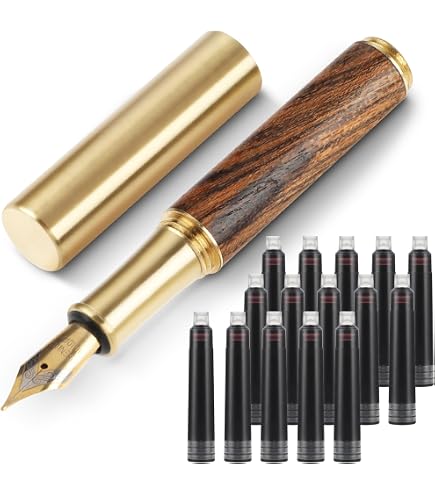 Amazon | JINHAO 9036 天然木万年筆 手作りインクペン (細字 0.5mm