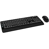 マイクロソフト ワイヤレス デスクトップ 3050 PP3-00028 : 無線 キーボード マウス セット セキリュティ (AES暗号化機能搭載) BlueTrack USBレシーバー接続 ( ブラック ) Windows Mac 対応