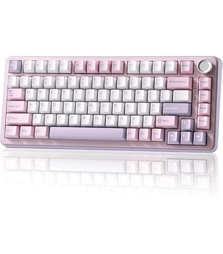 Amazon | YUNZII CK75 無線 ホットスワップメカニカルキーボード 透明