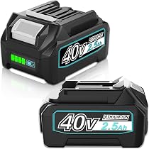 Amazon.co.jp: VANKO 互換 マキタ 40v バッテリー BL4025 2.5Ah 2個 