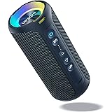 Ortizan スピーカー bluetooth ワイヤレス 防水 IPX7 40W ブルートゥース 30時間 連続再生 マイク 内蔵 RGB LEDライト付き pc パソコン テレビ 携帯 車載 ハンズフリー通話機能 TWS対応 sdカード TFカー