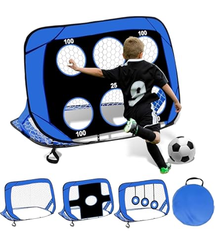 Amazon | PowerNet 番号付きターゲットサッカーゴール、6x4フィート