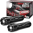 GearLight S1050 LED Flashlight Pack - 2 Bright, Zoomable Tactical Flashlights with High Lumens and 3 Modes for Everyday, Outd