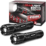 GearLight S1050 LED Flashlight Pack - 2 Bright, Zoomable Tactical Flashlights with High Lumens and 3 Modes for Everyday, Outd