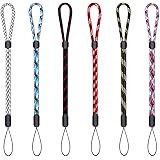 AIXUANハンドストラップAIXUAN 携帯ストラップ・マスコットハンドストラップ ショート アジャスター 長さ 調整可能 ハンド ストラップ リストストラップ 落下防止 紛失防止 USBメモリ・マスコット・キー・ホイッスル用 6本セット6色
