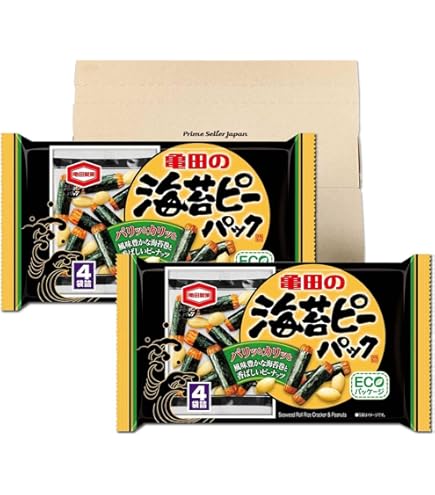 Amazon.co.jp: 亀田製菓 海苔ピーパック 4袋詰め85g×3袋セット PSJBOX