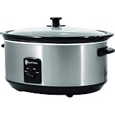 Russell Hobbs Slow Cooker 6L, RHSC600, Multi-Functional Cooker, Ceramic Cooking Bowl, Endless Recipes, Tempered Glass Lid, Si