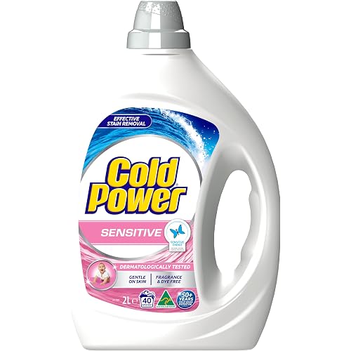 Cold Power Sensitive Pure Clean, Washing Liquid Laundry Detergent, 2 Litres | Dermatologically Tested, Gentle on Skin, Fragra