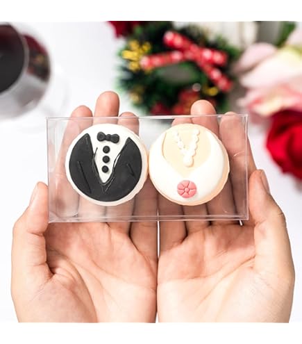 JCXPACK 15PCS Clear Single Cookies Boxes 4 3/8" X 4 3/8