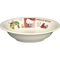 Amazon Co Jp サンリオ Sanrio Hello Kitty ハローキティ 新ハローキティ フルーツ皿 深 皿 直径15cm 白 ホーム キッチン