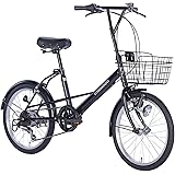 21Technology 自転車 ミニベロ 小径車 SK206 20インチ シマノ6段変速ギヤ 前かご付き