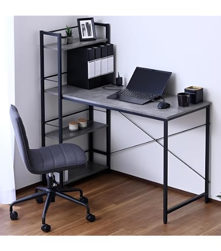 Amazon | MoonMeguri机 pcデスク幅120奥行48高さ72cm モニター台・2口