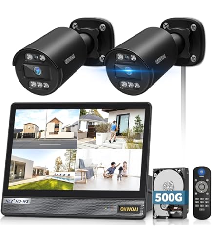 Amazon.co.jp: BNT 防犯カメラ 500万画素 録音機能 4チャンネルNVR搭載