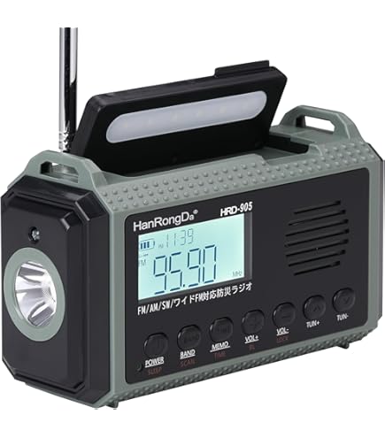 Amazon.co.jp: ZHIWHIS 防災ラジオ 5000mAh 短波/FM/AM/ワイドFM対応