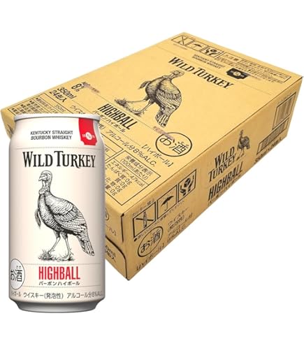 Amazon.co.jp: ワイルドターキー バーボンハイボール 8% [缶] 350ml x