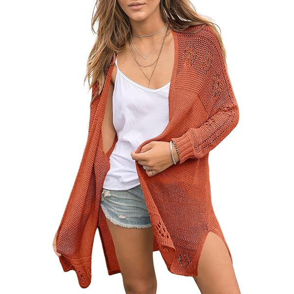 Women's Long Duster Cardigan - Soft Viscose Bamboo Open Front Maxi Cover-Up - View #14