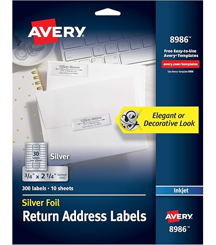 STARLIBOO Holographic Address Labels - 1" X 2-5/8" Silver Labels, 600 Sheets For Laser/Inkjet Printers - View #4