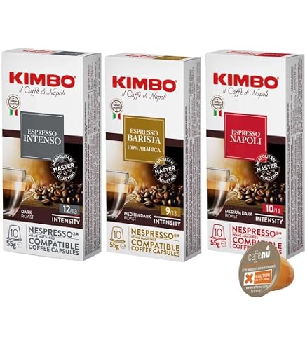 KIMBO ネスプレッソ用コーヒーカプセル 10カプセル× 10箱 Amazon.co.jp: ネスプレッソ キンボ コーヒー インテンソ 1箱 10
