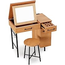Amazon｜LOWYA ロウヤ 鏡台 ドレッサー 半完成品 天然木 収納 2