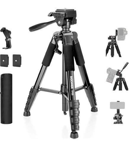 Amazon | Konseen スマホ三脚 ビデオ カメラ 一眼レフ三脚 4段階収縮