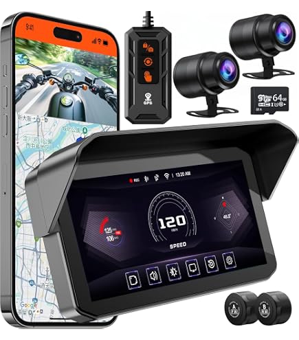 Amazon.co.jp: バイク ドライブレコーダー CarPlay バイクナビ 前後