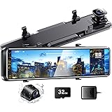 【次世代4Ｋ画質・11インチIPS大画面】ドライブレコーダー ミラー型 前後２カメラ UHD 2160P 解像度 SONY IMX589センサー 夜に強いSTARVIS タッチパネル式 HDR/WDR画像補正技術 夜間撮影対応 ドラレコ ミラー型 ミ