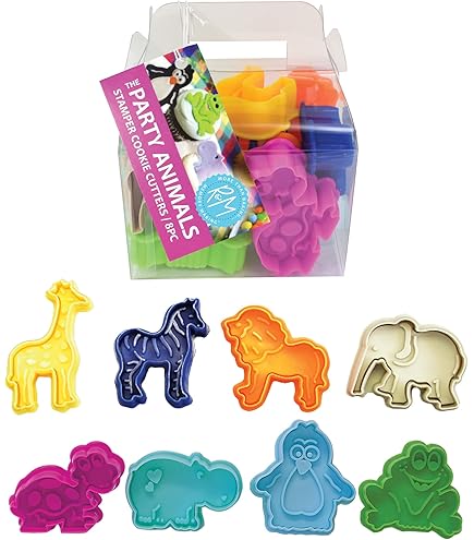 Plastic Farm Animal & Transport Dough Cutters for Kids Baking, Biscuit
