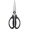 OXO Good Grips Stainless Steel Kitchen and Herb Scissors, Black | Soft Grip Handles, Stainless Steel Serrated Blades, Cuts He