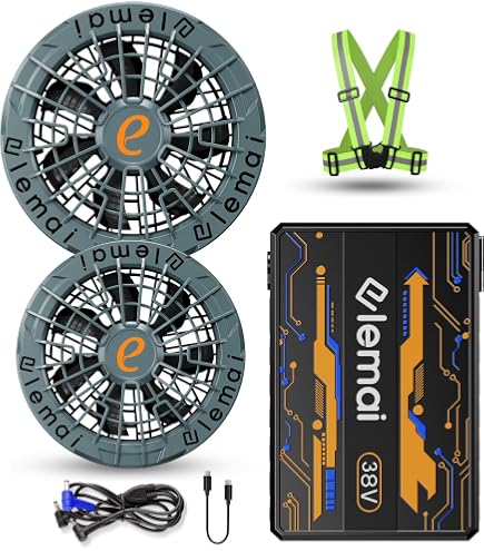 Amazon.co.jp: [elemai] 48V/42V/28V超高出力 ファンバッテリー セット