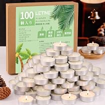 Amazon.co.jp: LETINE ティーライトキャンドル 100個 アルミカップ 4