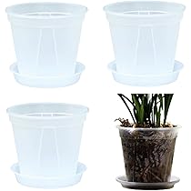 Amazon.co.jp: East Leaf スリット鉢 植木鉢 透明 プランター