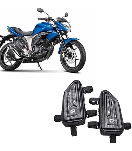 Amazon For クサー150 ジクサー250SF 250 ジクサー155 150SF Gixxer SF250 2025 2024-2020新アクセサリーバイク改造サイドバッグ防水トライアングルサイドバッグハードシェルバッグ サイドバッグ・サドルバッグ 車 バイク