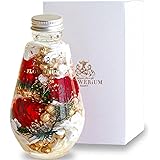 【FLOWERiUM】 ハーバリウム 2024 ホワイトデー プレゼント 贈り物 フラワーギフト 日本製 記念日 誕生日 妻 彼女 女性 大切な人 フラワリウム ドロップボトル (ホワイト)