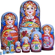 マトリョーシカ　人形　トルストイ　アンナ　カレーニナ　手描き　ロシア　1998 楽天市場】マトリョーシカ ロシア 人形 民芸品 土産物 手作り