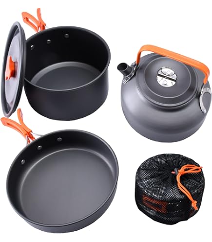 Amazon | Shamiina アルミクッカーセット キャンプクッカー アウトドア
