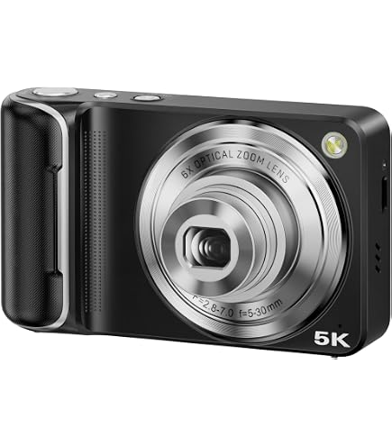 Amazon | Minolta 56MP デュアルレンズデジタルカメラ – 5倍光学ズーム