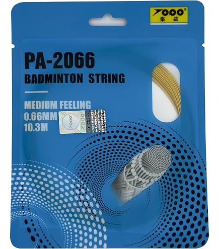 バドミントン ガット PA61 PA2066 セット Amazon | (0.66mm) PA2066バドミントン ストリングス 200m/10m 高反発
