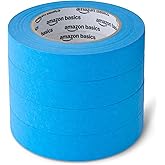 Amazonベーシック マスキングテープ 塗装用 24mm×55m 4ロール ブルー