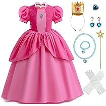 王冠二つ同梱　110と140 ピーチ姫　ドレス　プリンセス　コスチューム 楽天市場】【6点セット】ピーチ 姫 ドレス キッズ 子供 衣装