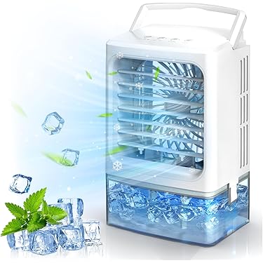 ❤️万能❤️冷風機 加湿器 節電 冷房対策 アロマ 冷風扇 Amazon | 冷風機 冷風扇 卓上冷風機 小型 水冷エアコン USB給電